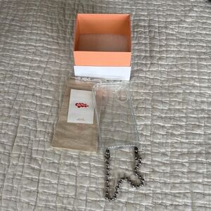 Ossa Clear Phone Case with Silver Ball Chain Strap